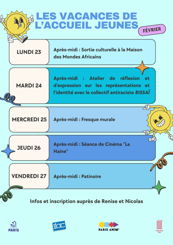 Les Vacances de l&rsquo;Accueil Jeunes : programme de février