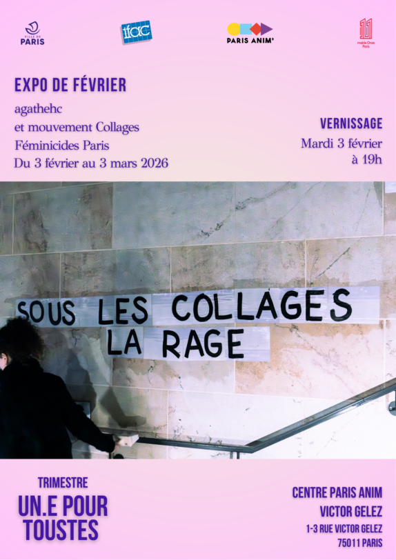 Expo de février : Collages Féminicides Paris