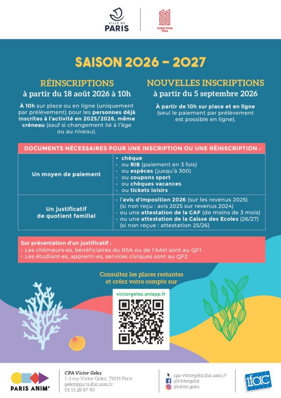 Inscriptions et Réinscriptions – saison 2026/2027