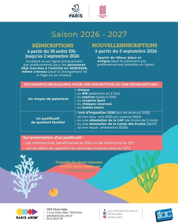 Inscriptions et Réinscriptions – saison 2026/2027